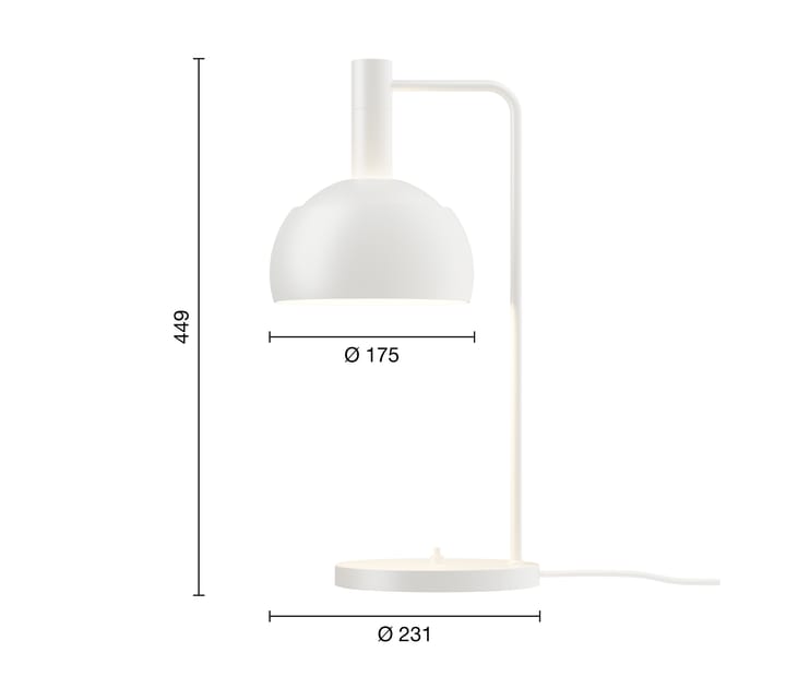 FJ Elements Tischleuchte Ø17,5 cm, White Louis Poulsen