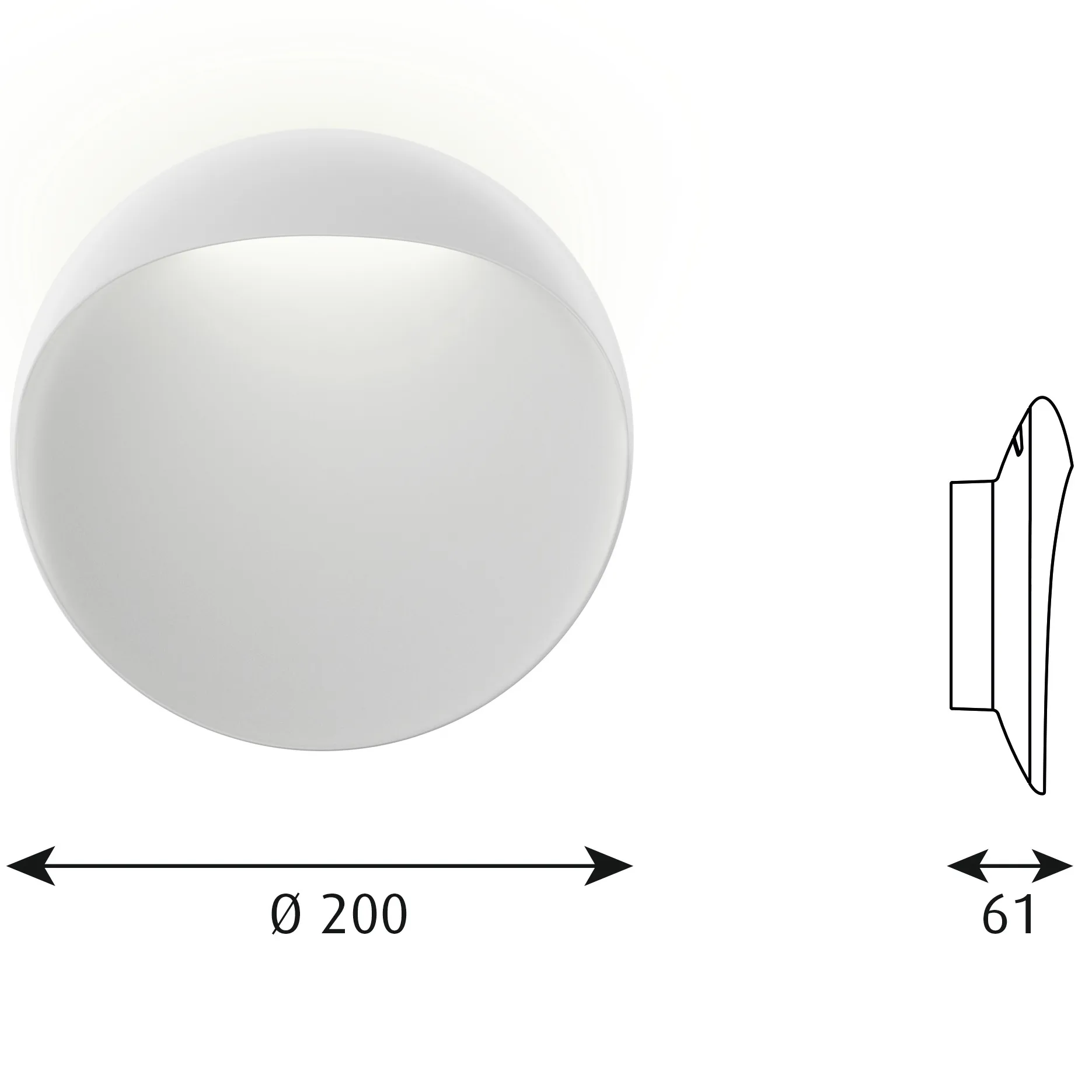 Flindt Wandleuchte Ø20cm, Weiß Louis Poulsen
