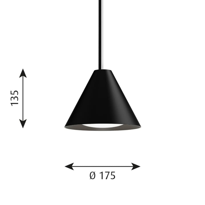 Keglen Pendelleuchte Ø17,5cm, Schwarz Louis Poulsen