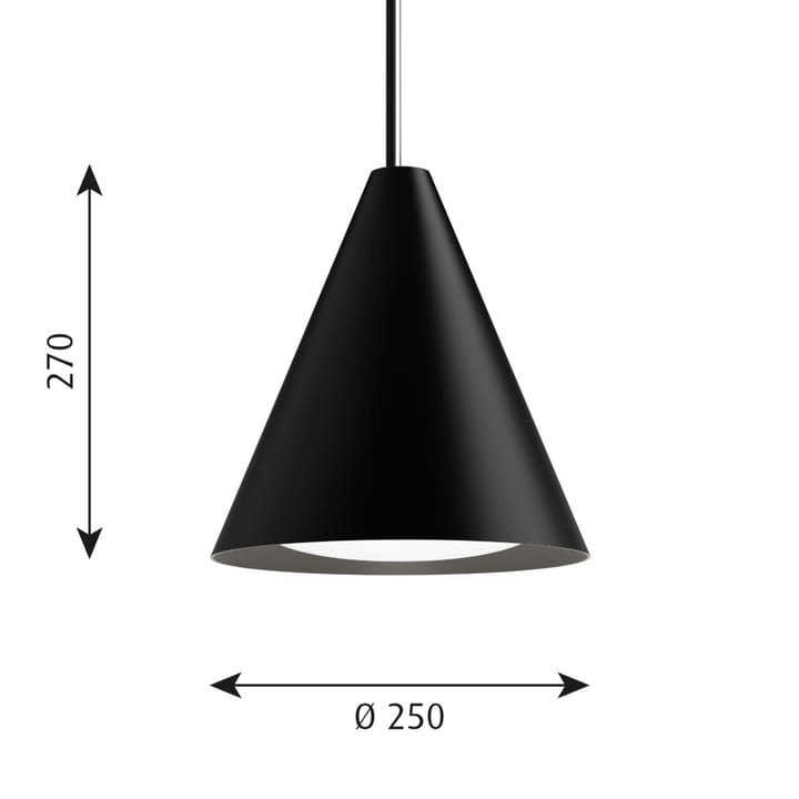 Keglen Pendelleuchte Ø25cm, Schwarz Louis Poulsen