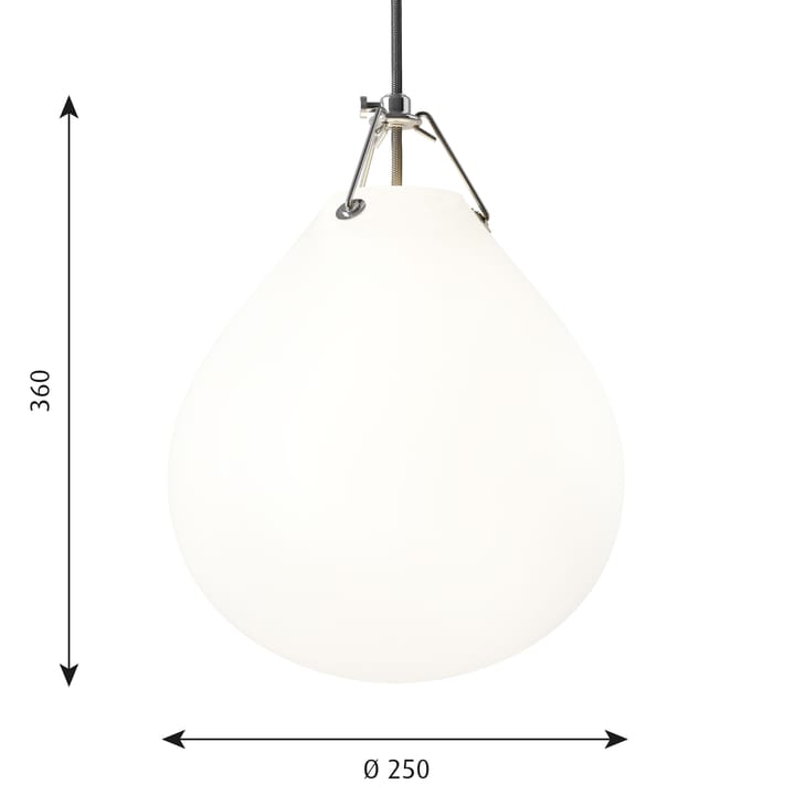 Moser Pendelleuchte Ø25cm - Matt weiß - Louis Poulsen