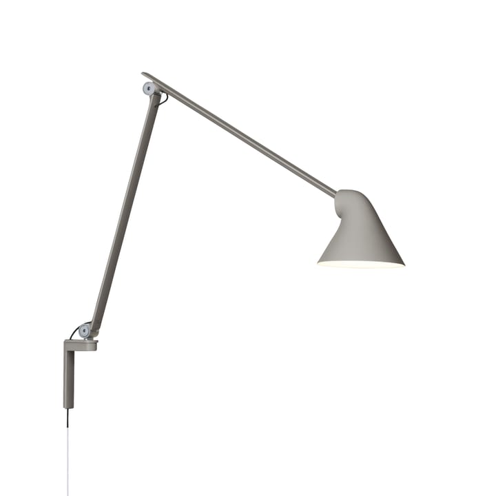 NJP Wandleuchte - Hellgrau, langer Arm, LED, 3000k - Louis Poulsen