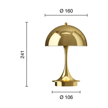 Panthella 160 Portable v3 Tischleuchte - Brass metallised - Louis Poulsen