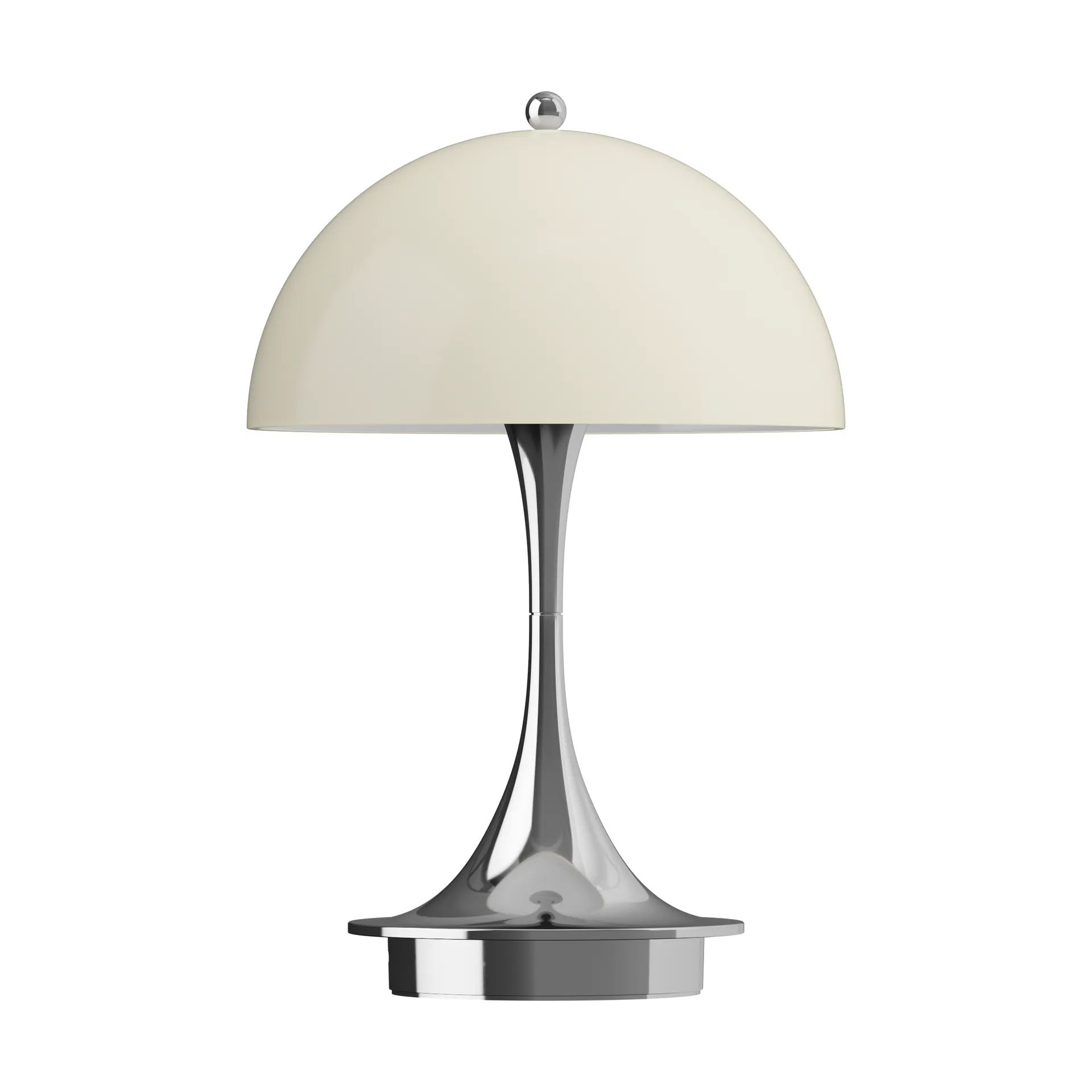Panthella 160 Portable v3 Tischleuchte, Chrome opal beige Louis Poulsen