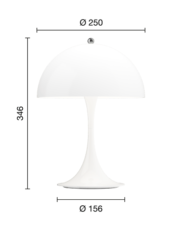 Panthella 250 portabel Tischleuchte - Opal white - Louis Poulsen