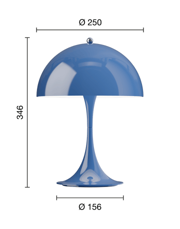 Panthella 250 portabel Tischleuchte - Opaque indigo blue - Louis Poulsen