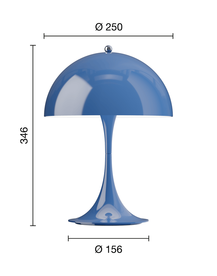 Panthella 250 portabel Tischleuchte, Opaque indigo blue Louis Poulsen