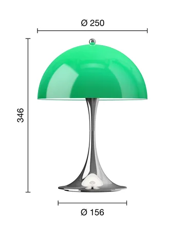 Panthella 250 portabel Tischleuchte V3 - Original Opal Green - Louis Poulsen