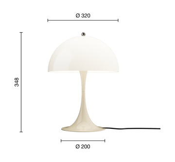 Panthella 320 Tischleuchte - Opal beige - Louis Poulsen