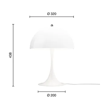 Panthella 320 Tischleuchte - Opal white - Louis Poulsen