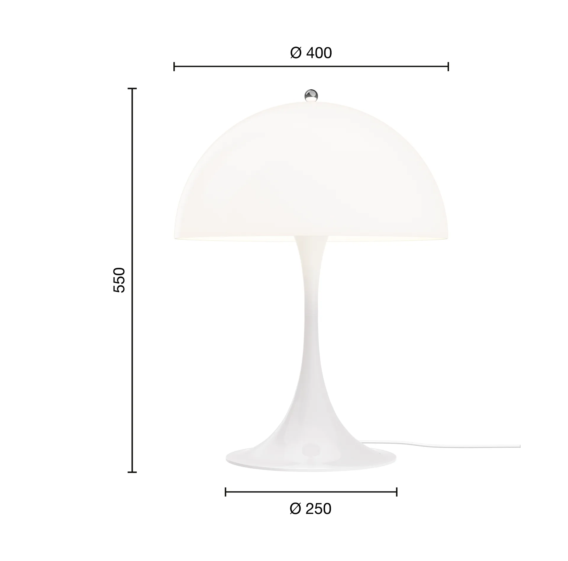 Panthella 400 Tischleuchte, V3, Opal white Louis Poulsen