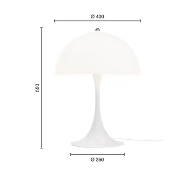 Panthella 400 Tischleuchte - V3, Opal white - Louis Poulsen