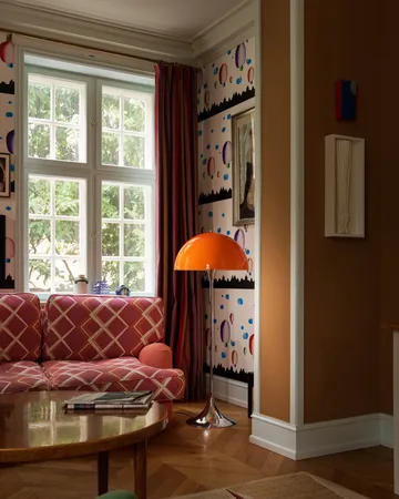 Panthella 500 Stehleuchte - Original Opal Orange - Louis Poulsen