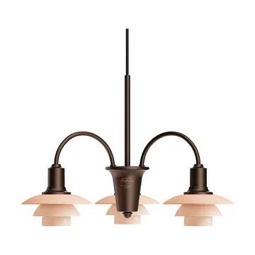PH 1/1 Chandelier Centenary Edition Kronleuchter - Brass-dusty terracotta, 3-armig - Louis Poulsen