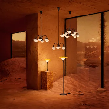 PH 1/1 Chandelier Centenary Edition Kronleuchter - Brass-dusty terracotta, 3-armig - Louis Poulsen