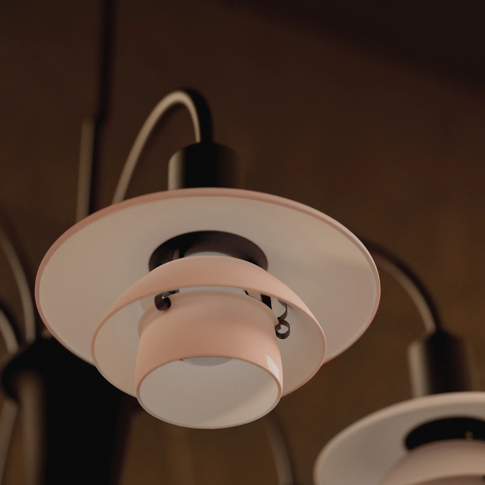 PH 1/1 Chandelier Centenary Edition Kronleuchter, Brass-dusty terracotta, 6-armig Louis Poulsen