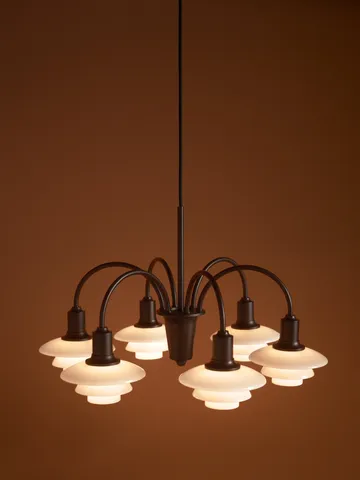 PH 1/1 Chandelier Centenary Edition Kronleuchter - Brass-dusty terracotta, 6-armig - Louis Poulsen