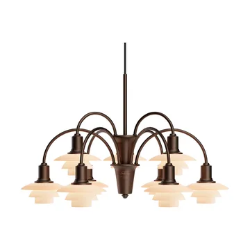 PH 1/1 Chandelier Centenary Edition Kronleuchter - Brass-dusty terracotta, 9-armig - Louis Poulsen