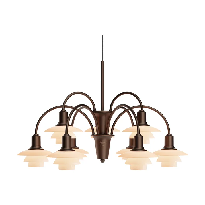 PH 1/1 Chandelier Centenary Edition Kronleuchter - Brass-dusty terracotta, 9-armig - Louis Poulsen