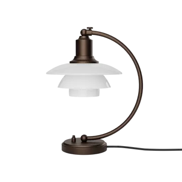 PH 2/2 Luna Tischleuchte - Aged brass-Opalglas - Louis Poulsen