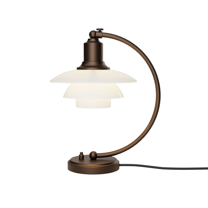 PH 2/2 Luna Tischleuchte, Aged brass-Opalglas Louis Poulsen
