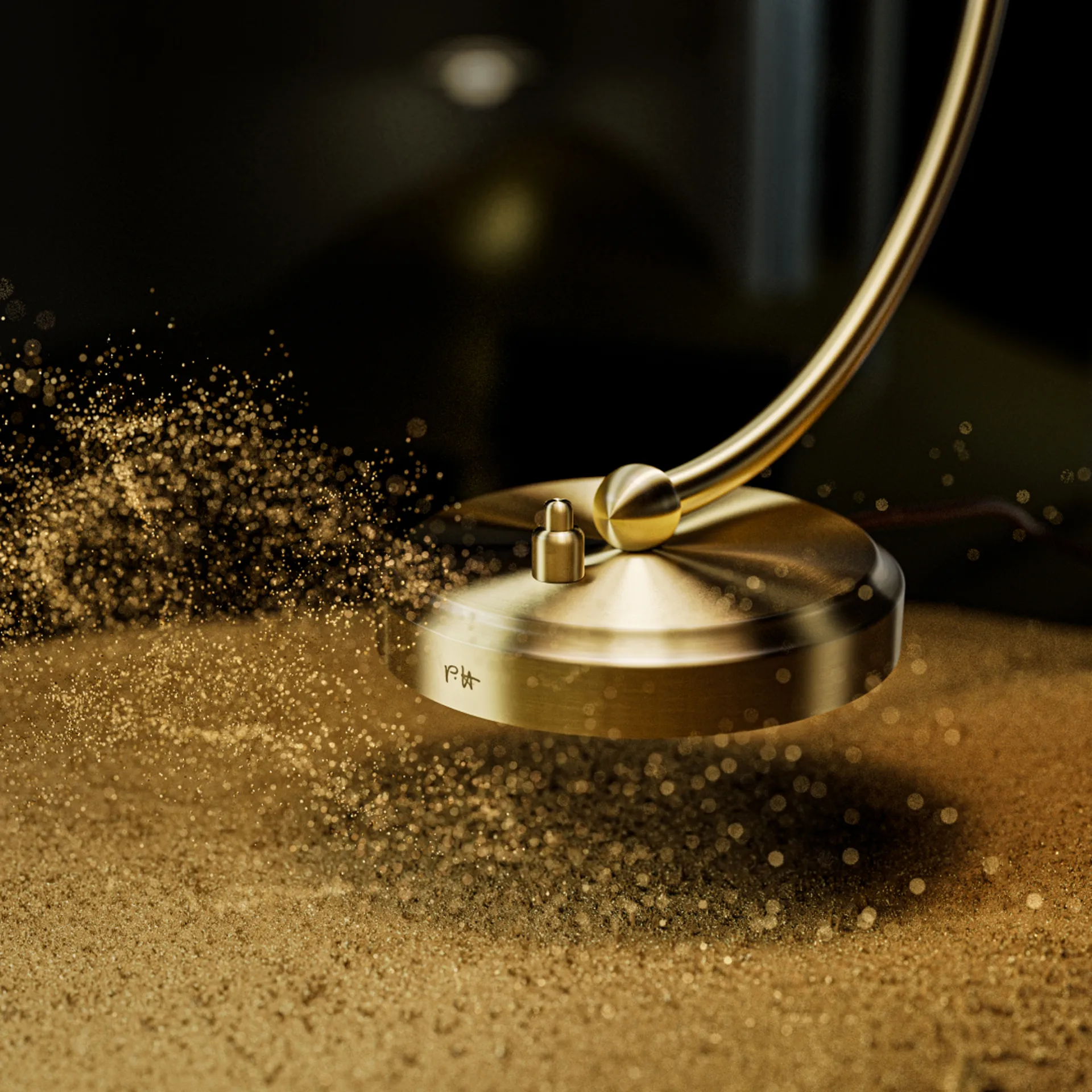 PH 2/2 Luna Tischleuchte limited edition, Messing-Opalglas Louis Poulsen