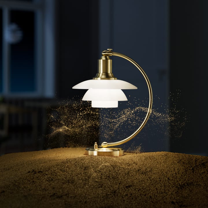 PH 2/2 Luna Tischleuchte limited edition, Messing-Opalglas Louis Poulsen