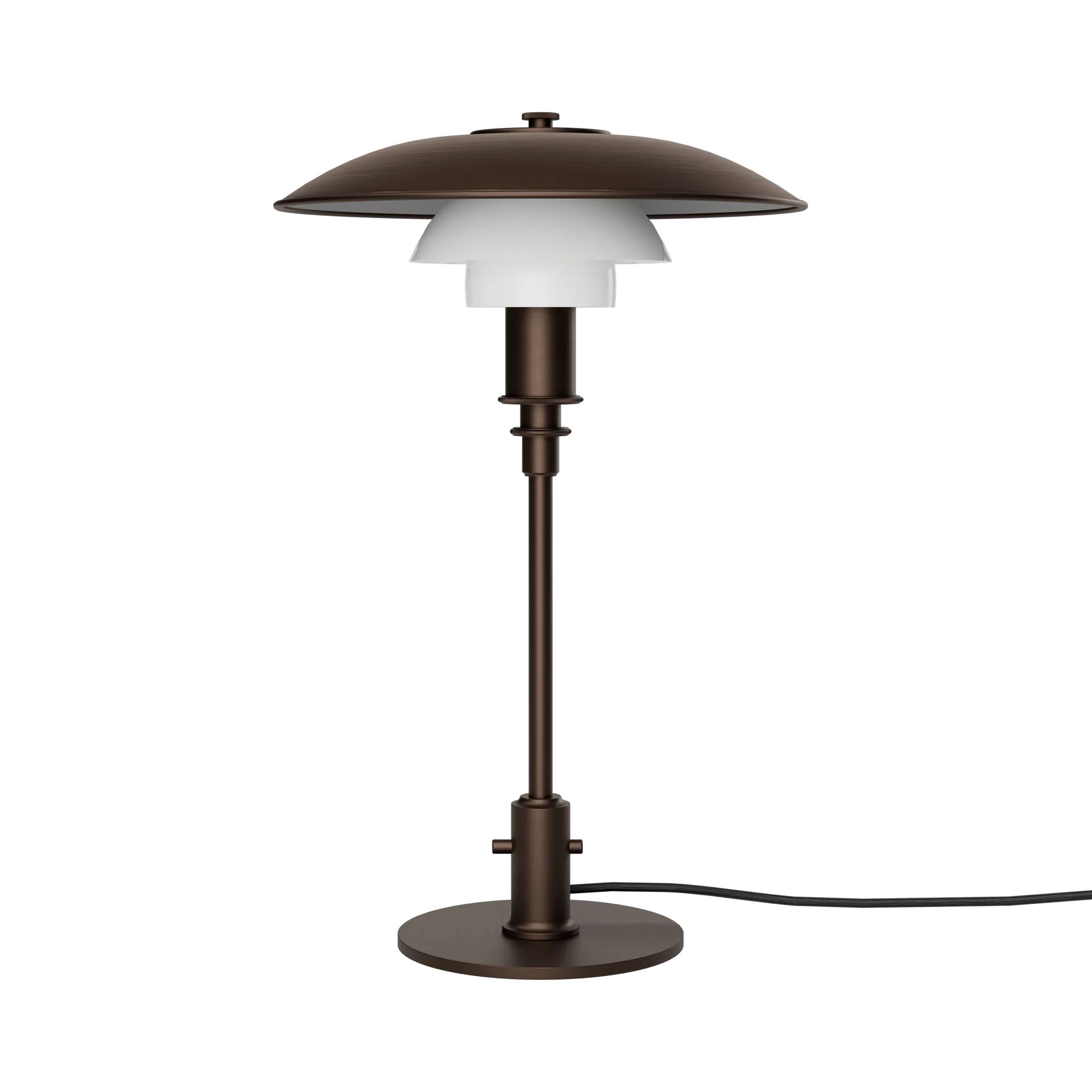 PH 3/2 Luna Tischleuchte, Aged brass-opalglas Louis Poulsen