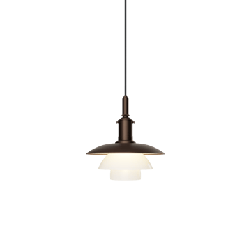 PH 3/3 Luna Pendelleuchte - Aged brass-opalglas - Louis Poulsen