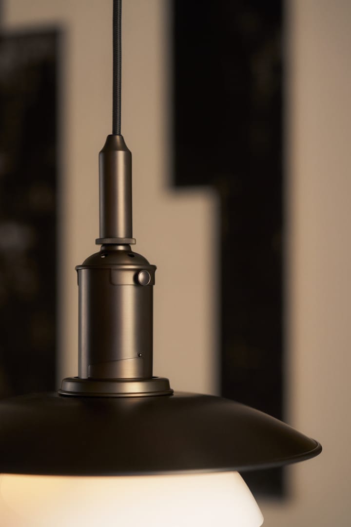 PH 3/3 Luna Pendelleuchte, Aged brass-opalglas Louis Poulsen
