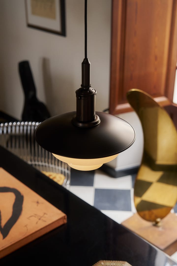 PH 3/3 Luna Pendelleuchte, Aged brass-opalglas Louis Poulsen
