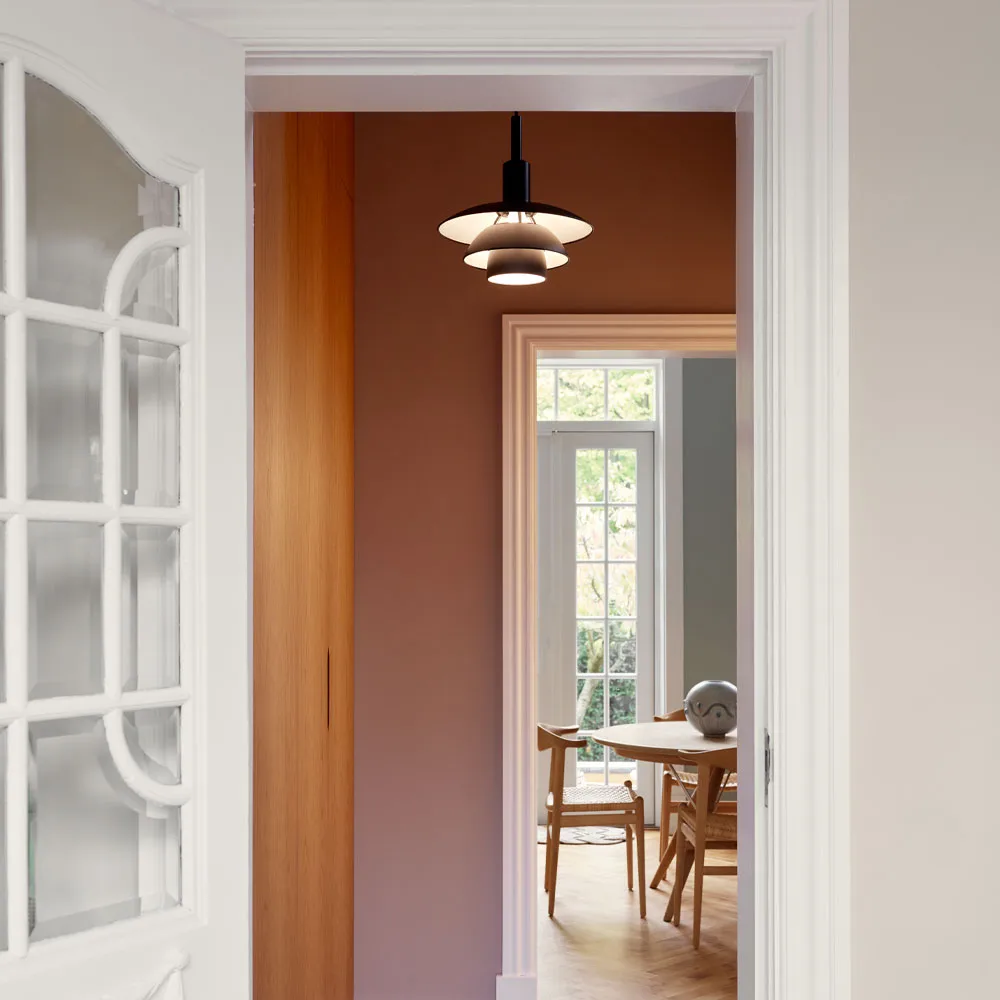 PH 3/3 Pendelleuchte, Schwarz-weiß, Metall-Glas Louis Poulsen