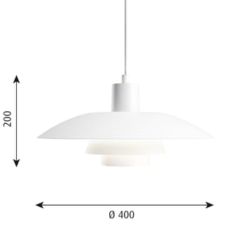 PH 4/3 Pendelleuchte Ø40cm - Weiß - Louis Poulsen