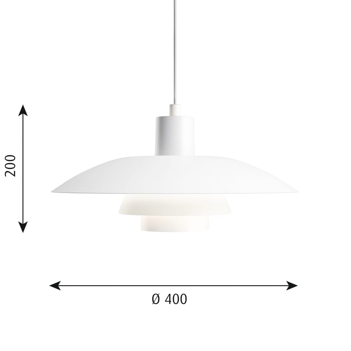 PH 4/3 Pendelleuchte Ø40cm - Weiß - Louis Poulsen