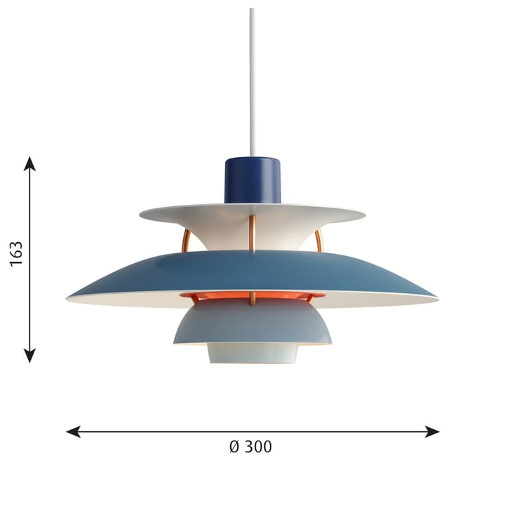 PH 5 MINI Pendelleuchte - Blau - Louis Poulsen