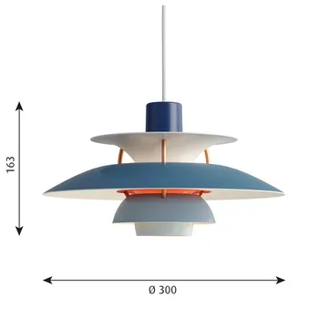 PH 5 Pendelleuchte - Ø300, Blau - Louis Poulsen