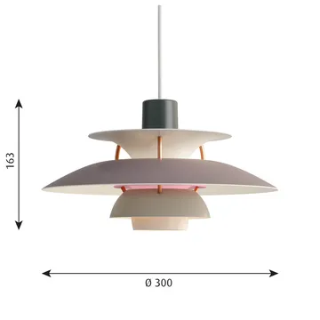 PH 5 Pendelleuchte - Ø300, Grau - Louis Poulsen