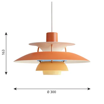 PH 5 Pendelleuchte - Ø300, Orange - Louis Poulsen
