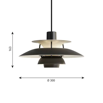 PH 5 Pendelleuchte - Ø300, Schwarz - Louis Poulsen