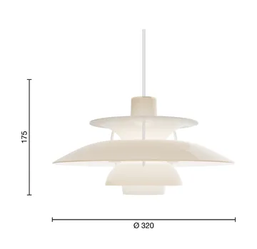 PH 5 Pendelleuchte Ø32 cm - Opal beige - Louis Poulsen