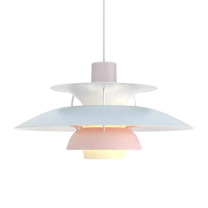 PH 5 Pendelleuchte - Ø500, Pastel-austerngrau-blau-rosa - Louis Poulsen