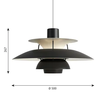 PH 5 Pendelleuchte - Ø500, Schwarz - Louis Poulsen