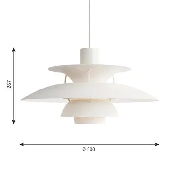 PH 5 Pendelleuchte - Ø500, Weiß - Louis Poulsen