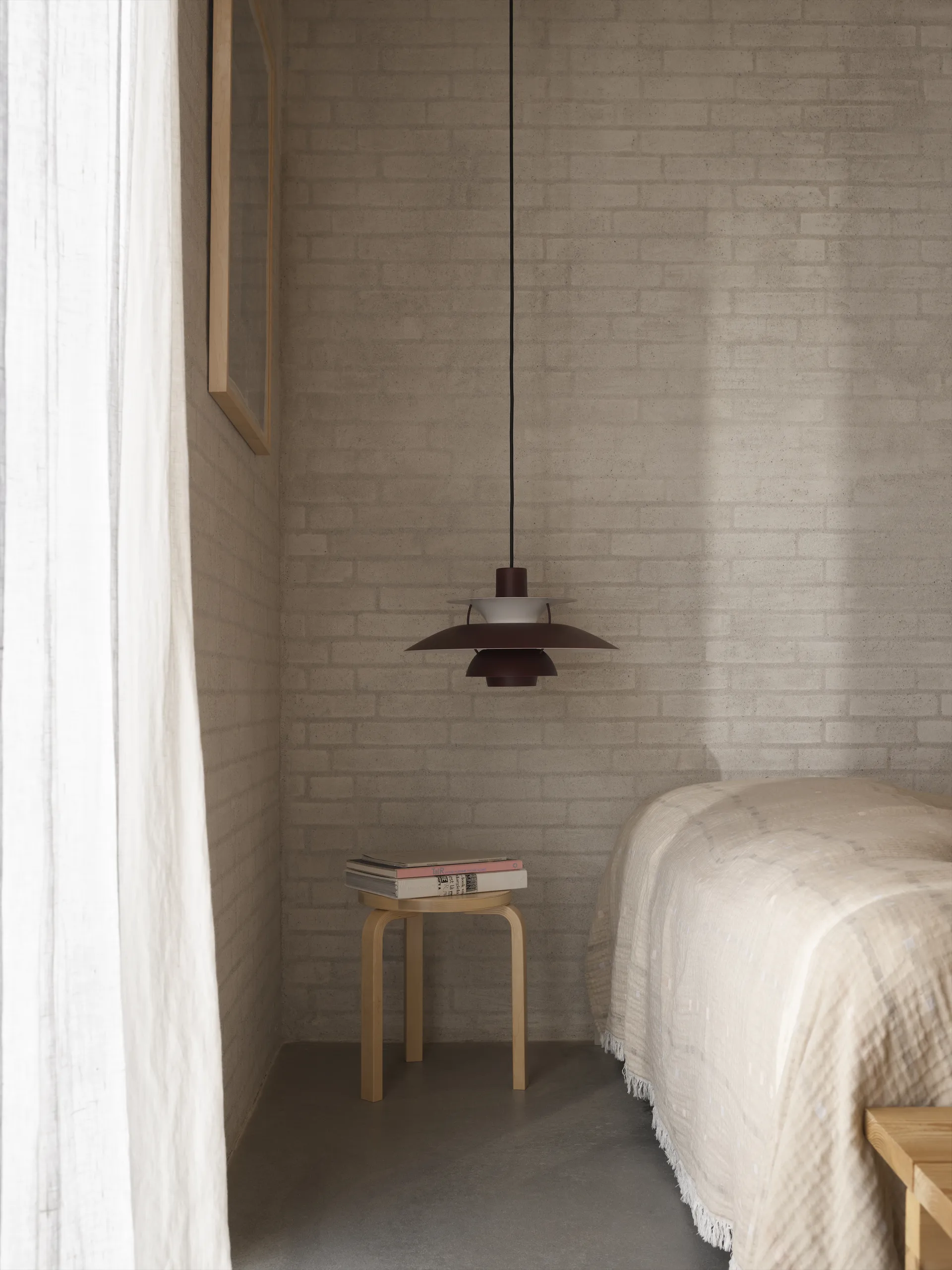 PH 5 Pendelleuchte monochrom, Burgundy Louis Poulsen