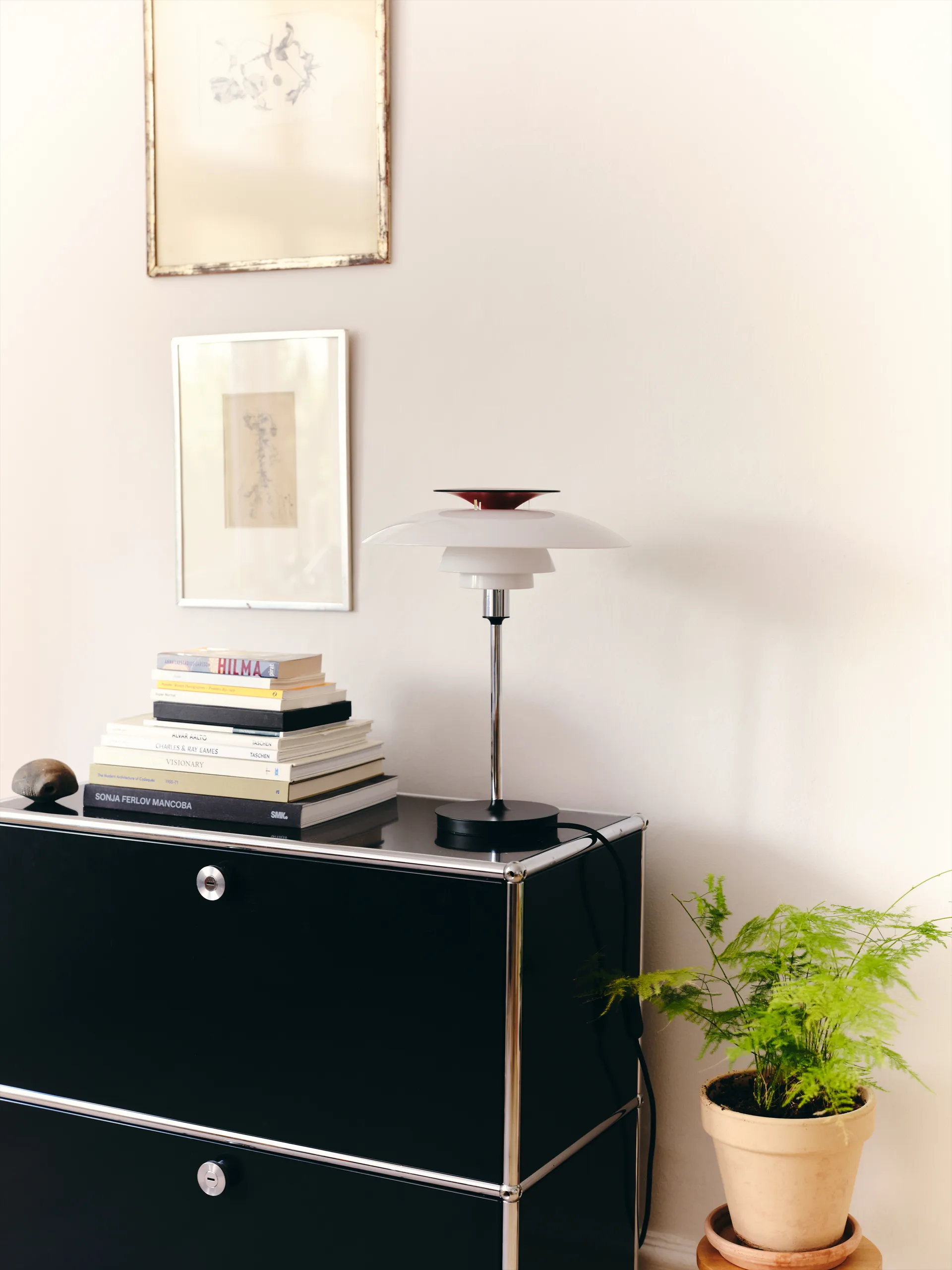 PH 80 Tischleuchte, Weißes Opalglas, verchromt Louis Poulsen