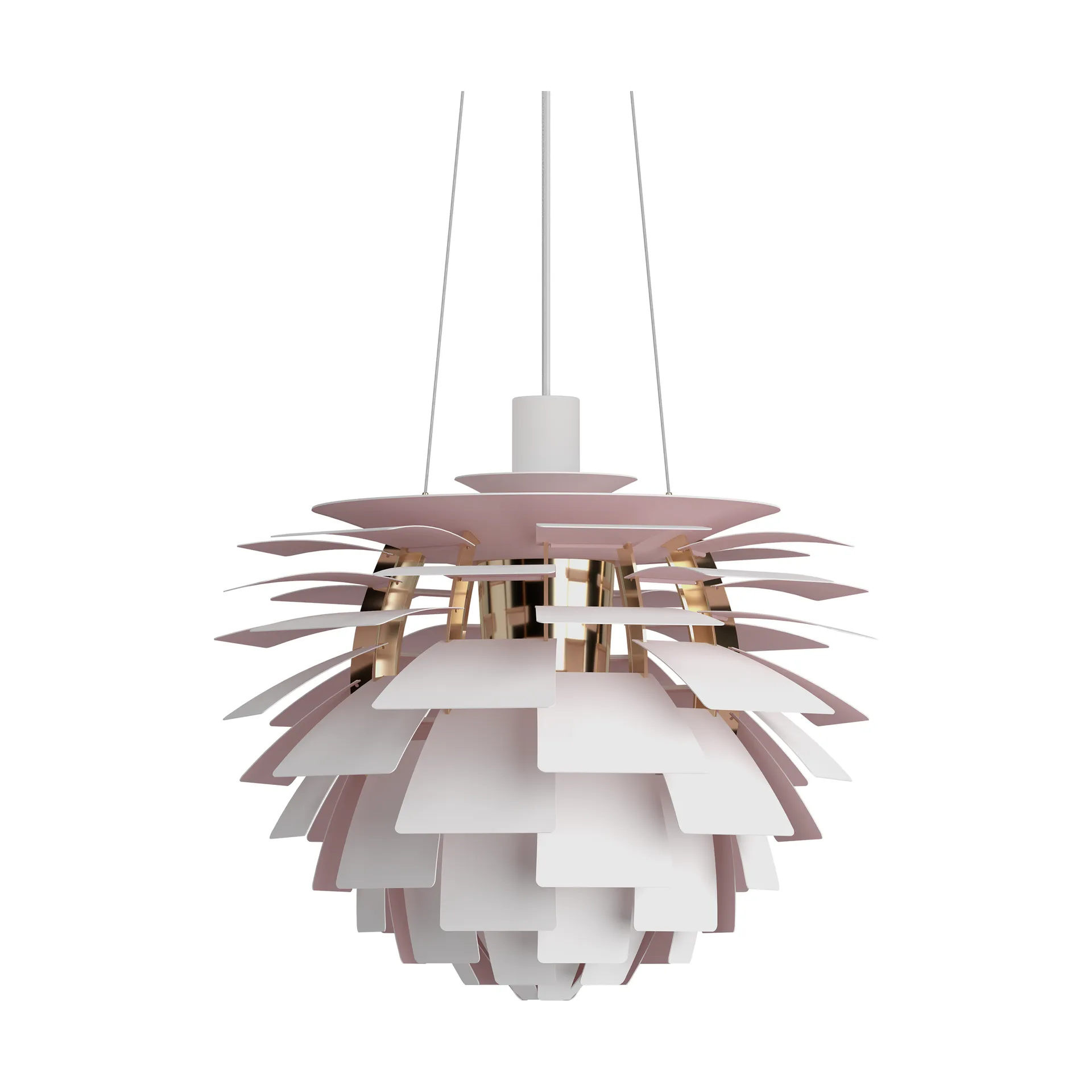 PH Artichoke Anniversary edition Pendelleuchte, Matte white-pale rose Ø48 cm Louis Poulsen