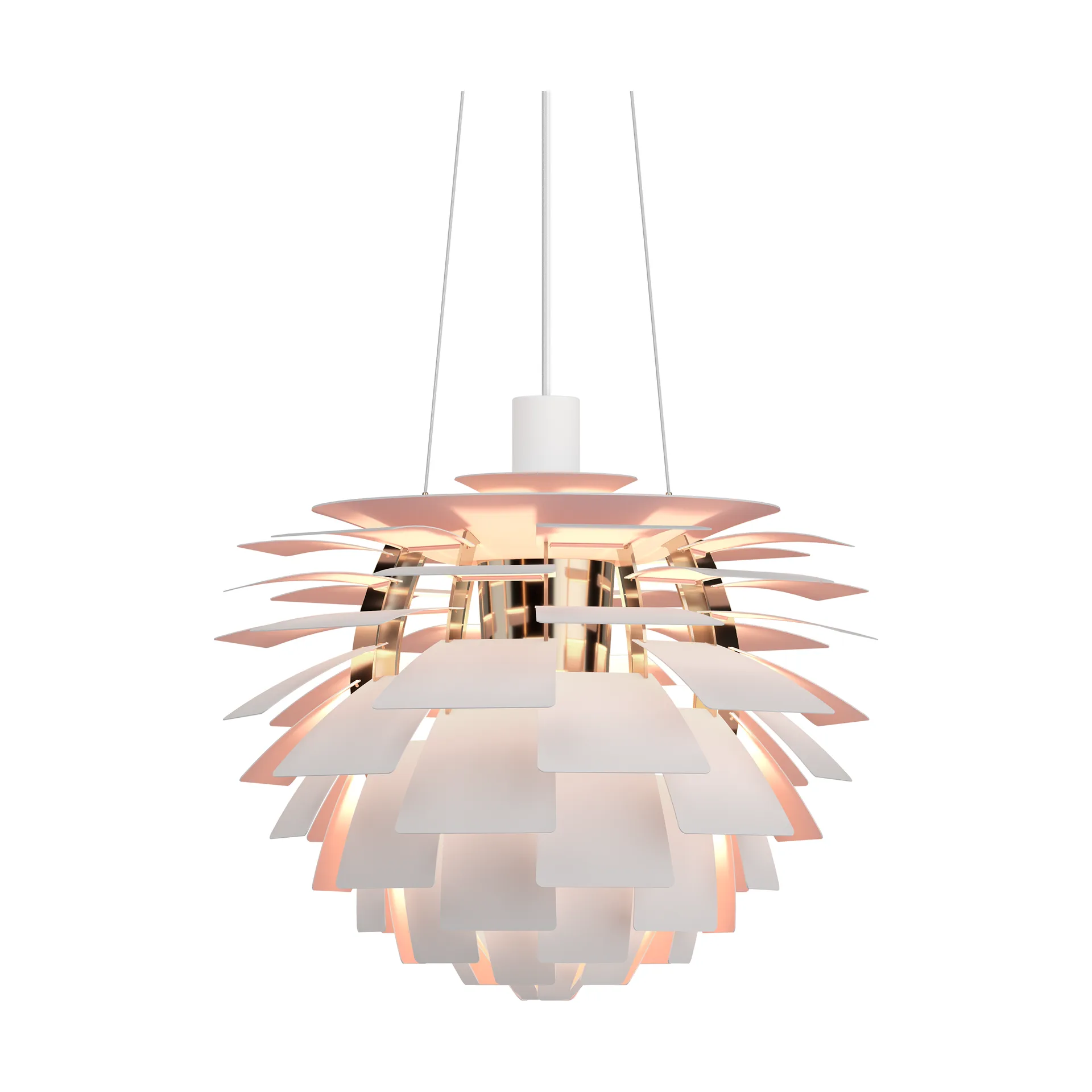 PH Artichoke Anniversary edition Pendelleuchte, Matte white-pale rose Ø48 cm Louis Poulsen