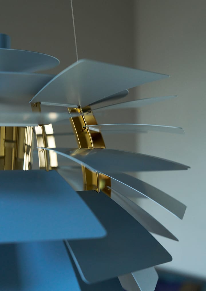 PH Artichoke Pendelleuchte Ø48cm, Dusty blue-brass metallised Louis Poulsen