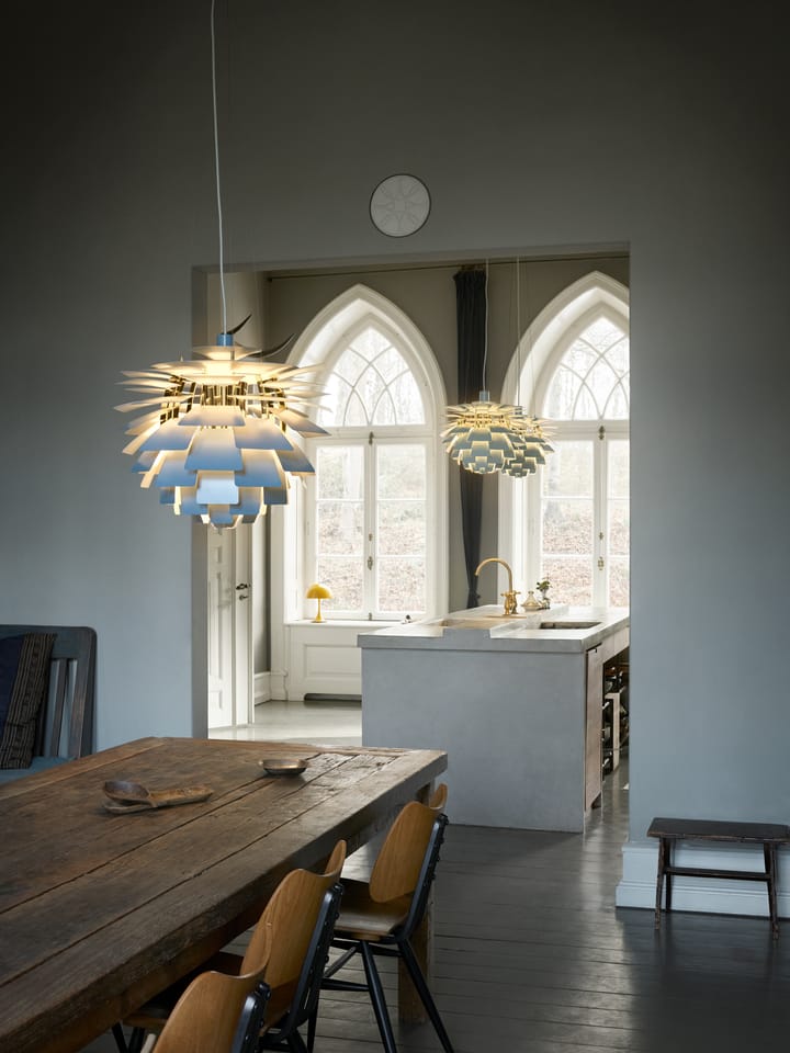PH Artichoke Pendelleuchte Ø48cm, Dusty blue-brass metallised Louis Poulsen
