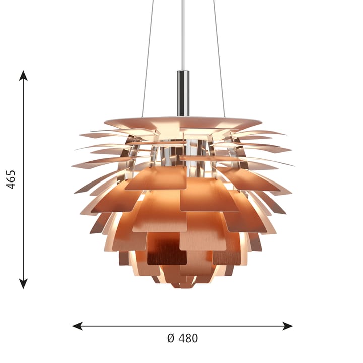 PH Artichoke Pendelleuchte Ø48cm, Kupfer Louis Poulsen